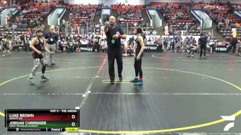 85 lbs Quarterfinal - Luke Brown, Dewitt WC vs Jordan Carringer, West Michigan Pursuit