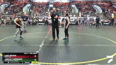 85 lbs Quarterfinal - Luke Brown, Dewitt WC vs Jordan Carringer, West Michigan Pursuit