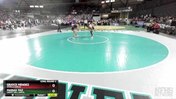 Girls 1B/2B/1A/2A 110 Cons. Round 3 - Grayce Mendez, Othello (Girls) vs Mariah Paz, Liberty Bell (Girls)