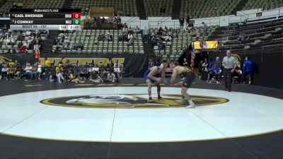 157 lbs Semifinal - J Conway, Missouri vs Cael Swensen, South Dakota State
