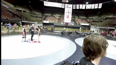 53-55 kg 5th Place Match - Anyla Galindo, Delano High School Wrestling vs Yuning Tian