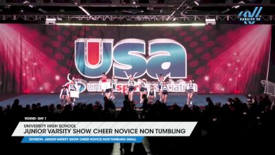 University High School - Junior Varsity Show Cheer Novice Non Tumbling [2025 Junior Varsity Show Cheer Novice Non Tumbling Small Day 1] 2025 USA Spirit Natl's/Collegiate Champs/Jr. Natl's