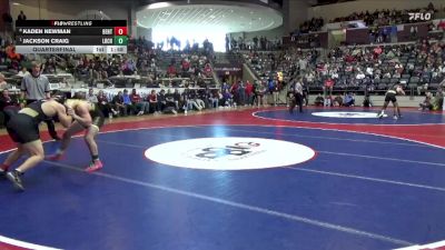 6A 165 lbs Quarterfinal - Jackson Craig, Little Rock Central High School vs Kaden Newman, BENTONVILLE HIGH SCHOOL