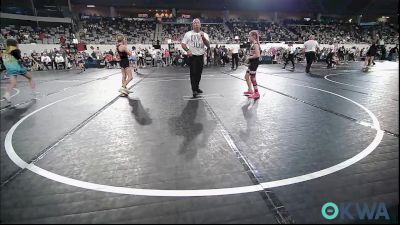 70 lbs 3rd Place - Calleigh Huffman, Fort Gibson Youth Wrestling vs Laneigh Jo Cartwright, Midwest City Bombers