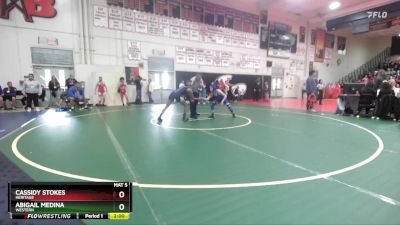 110 lbs Champ. Round 1 - Abigail Medina, Western vs Cassidy Stokes, Heritage