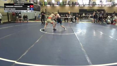 120 lbs 3rd Place Match - Benjamin Anderson, Indee Mat Club vs Brody Black, MWC Wrestling Academy