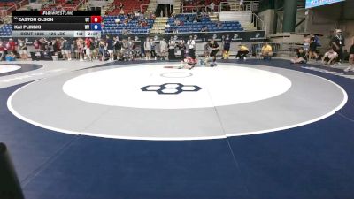 126 lbs Cons. Rd Of 64 - Easton Olson, Utah vs Kai Plinski, West Virginia