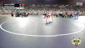 G6A-130 lbs Cons. Round 1 - Lindlee Hubbard, OWASSO (Girls) vs Zakaria Mcclain, SHAWNEE (Girls)`