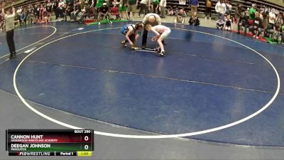 78 lbs Cons. Round 5 - Cannon Hunt, Sanderson Wrestling Academy vs Deegan Johnson, Panguitch