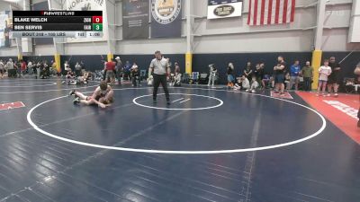 105 lbs Quarterfinal - Blake Welch, Zionsville vs Ben Servis, Fair Lawn