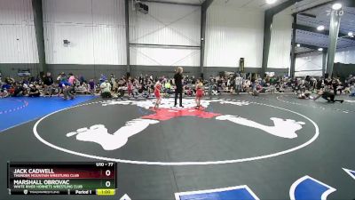 77 lbs Semifinal - Jack Cadwell, Thunder Mountain Wrestling Club vs Marshall Obrovac, White River Hornets Wrestling Club