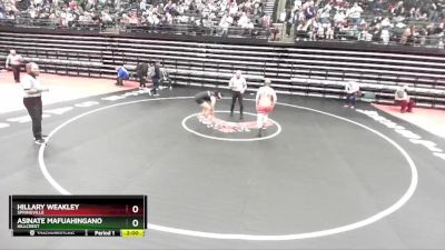 5A 190 lbs Champ. Round 1 - Asinate Mafuahingano, Hillcrest vs Hillary Weakley, Springville