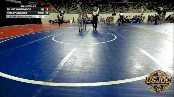 55 lbs Consolation - Elliott Underwood, Piedmont vs Kynley Johnson, Division Bell Wrestling