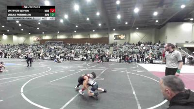 62 lbs Quarterfinal - Dayvion Espino, Oakdale WC vs Lucas Petrosian, Alpha Dawg