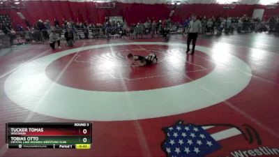 55-56 lbs Round 3 - Tobias Otto, Crystal Lake Wizards Wrestling Club vs Tucker Tomas, Wisconsin