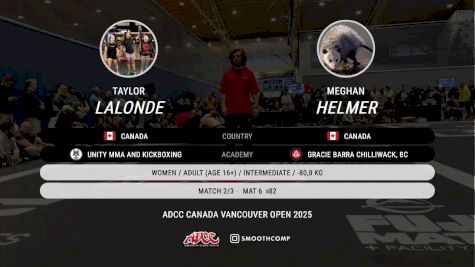 Meghan Helmer vs Taylor Lalonde 2025 ADCC Vancouver Open