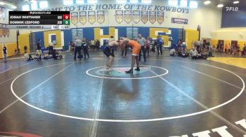 157 lbs Champ. Round 2 - Dominik Ledford, Jensen Beach vs Josiah Whittaker, University (Orange City)