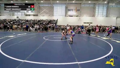 77 lbs Quarterfinal - Mazzy Beardsley, Divas Of Destruction Wrestling Club vs Logan Randall, Club Not Listed