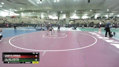 80 lbs Cons. Round 3 - Camdyn Odineal, Warren County Pioneers vs Calvin Caputo, Rabbit Wrestling Club