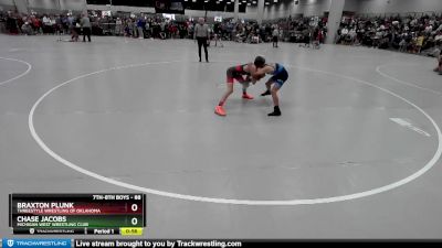 88 lbs Champ. Round 2 - Chase Jacobs, Michigan West Wrestling Club vs Braxton Plunk, Threestyle Wrestling Of Oklahoma