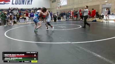 197 lbs Cons. Round 2 - Jonas Baekkelund, Simon Fraser (B.C.) vs Nestor Diaz Salazar, Linfield University