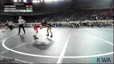 97 lbs Round Of 16 - Lillie Cariker, Collinsville Cardinal Youth Wrestling vs Stella Bovos, Salina Wrestling Club