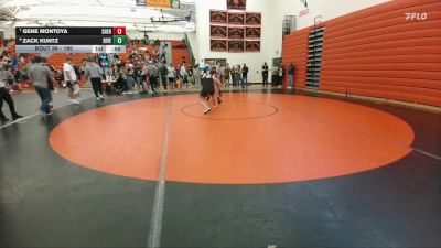 190 lbs Cons. Semi - Zack Kuntz, Greybull/Riverside vs Gene Montoya, Rock Springs