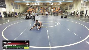 120 lbs Cons. Round 6 - Jameson Valente, Servite vs Erik Lopez, Santa Ana