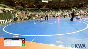 100 lbs Consolation - Derek Craig Jr, R.A.W. vs Wyatt Cox, Pocola Youth Wrestling