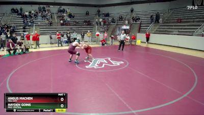 285 lbs 3rd Place Match - Hayden Goins, Pike Central vs Angus Machen, Tell City