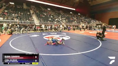 59-69 lbs Round 2 - Quinn Cisneros, Gladiator Wrestling Academy vs Cora Klukas, Windy City Wrestlers