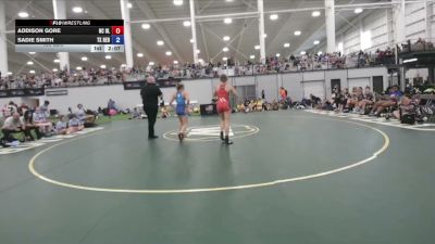 125 lbs Addison Gore, North Carolina Blue vs Sadie Smith, Texas Red