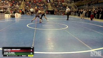 114 lbs Cons. Round 1 - Gabe Flores, Grand Forks Central vs Mitchell Gerhardt, Devils Lake