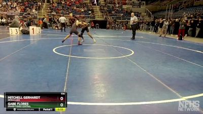 114 lbs Cons. Round 1 - Gabe Flores, Grand Forks Central vs Mitchell Gerhardt, Devils Lake