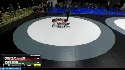 113 lbs Cons. Round 1 - Jacob Monge, Selma High School Wrestling vs Alexander Alvarez, Beat The Streets - Los Angeles