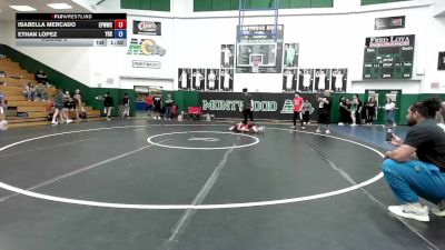 58-67 lbs Round 3 - Ethan Lopez, Ysleta High School vs Isabella Mercado, El Paso Wildcats Wrestling Club
