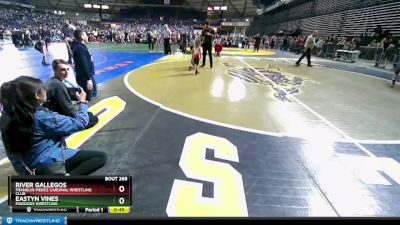 40 lbs Semifinal - Eastyn Vines, Maddogs Wrestling vs River Gallegos, Franklin Pierce Cardinal Wrestling Club