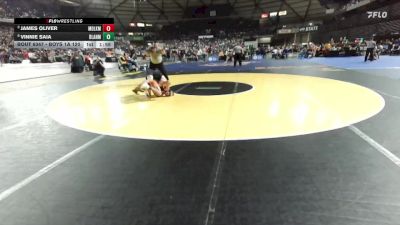 Boys 1A 120 lbs Quarterfinal - James Oliver, Medical Lake vs Vinnie Saia, Blaine