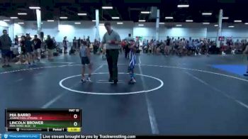 56 lbs Round 4 (8 Team) - Lincoln Brower, Iron Horse Blue vs Mia Barro, Journeyman Uprising