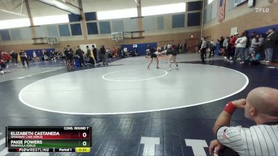 125lbs Cons. Round 7 - Paige Powers, Peninsula (Girls) vs Elizabeth Castaneda, Spanaway Lake (Girls)