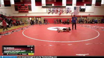 70-72 lbs Round 3 - Eli Barraza, Victory Wrestling-Central WA vs Andrew Matthews-Watt, Lionheart Wrestling Club