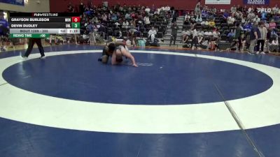 285 lbs Cons. Round 2 - Grayson Burleson, Montreat College vs Devin Dudley, NWCA - Life