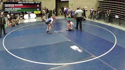 70-74 lbs Quarterfinal - Makenzie Boozer, SONS OF ATLAS vs Maggie Burdick, Carbon Wrestling