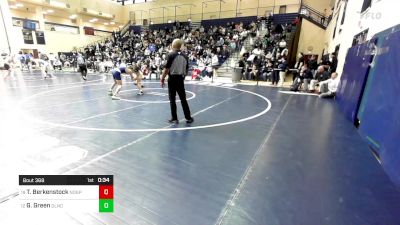 133 lbs 7th Place - Tanner Berkenstock, Notre Dame Green Pond vs Gavin Green, Delone Catholic