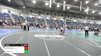 126 lbs Consi Of 16 #1 - Benjamin Whitright, Cheyenne East HS vs Jayden Morfin, NM Bad Boyz