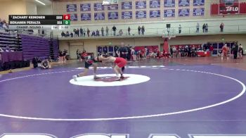 133 lbs Champ. Round 1 - Zachary Keinonen, Southern Oregon vs Benjamin Peralta, Simpson (Calif.)