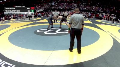 D1-285 lbs 7th Place Match - Daniel Stephens, Olentangy vs Chris Fair, Mass. Washington