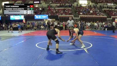 145 lbs Quarterfinal - Dominic Wohlgemuth, Catahoula Wrestling vs Kort Sorensen, Cody Wrestling Club