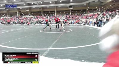 58 lbs Champ. Round 1 - Hunter Heil, Garden Plain vs Paxton Fields, Team Central