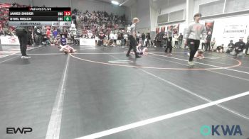 45 lbs Semifinal - James Snider, Bartlesville Wrestling Club vs Stihl Welch, Claremore Wrestling Club